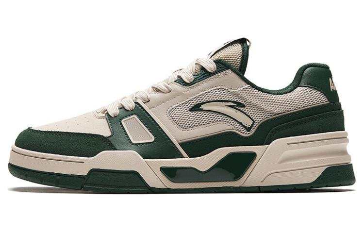 Anta Flame 5 Slip Resistant Low top Skateboard Shoes Men's White Green