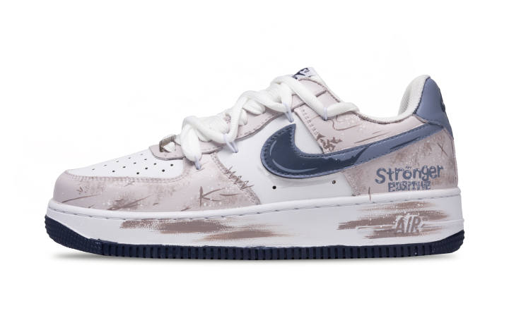 Nike Nike Air Force 1 Stars Hang Low Over The Plains Slip Resistant Slip Resistant Low top Skateboard Shoes Men's Light Blue