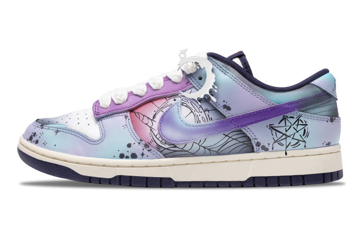 Nike Nike Dunk Unicorn Starry Expanse Slip Resistant Low top Skateboard Shoes Men's Blue Purple Pink
