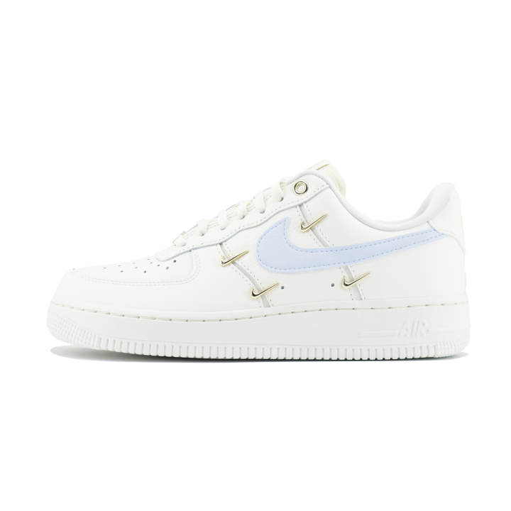 Nike Nike Air Force 1 Slip Resistant Abrasion Resistant Low top Skateboard Shoes Unisex White Blue