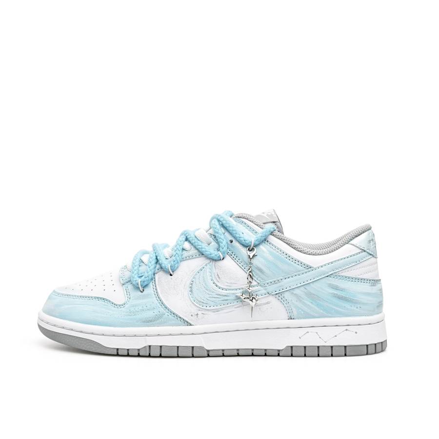 Nike Nike Dunk Thermal Abrasion Resistant Lightweight Breathable Low top Skateboard Shoes Unisex White Blue