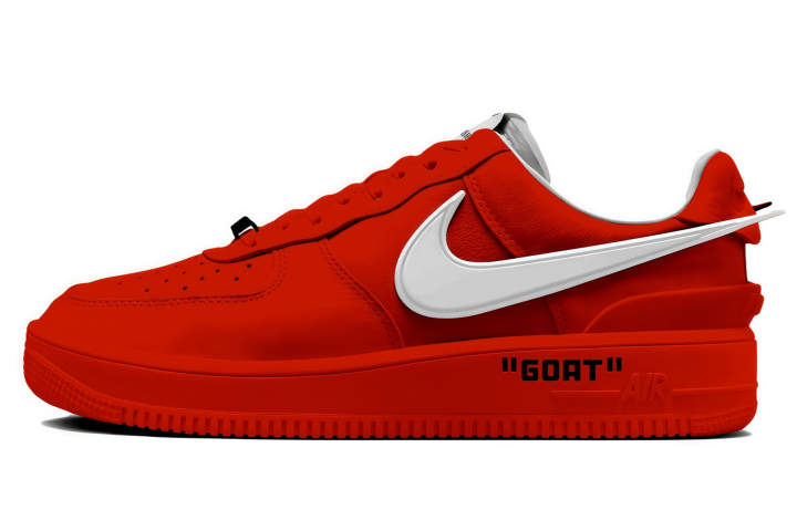 Nike Nike x AMBUSH Air Force 1 Crimson Heaven Slip Resistant Low top Skateboard Shoes Unisex Red