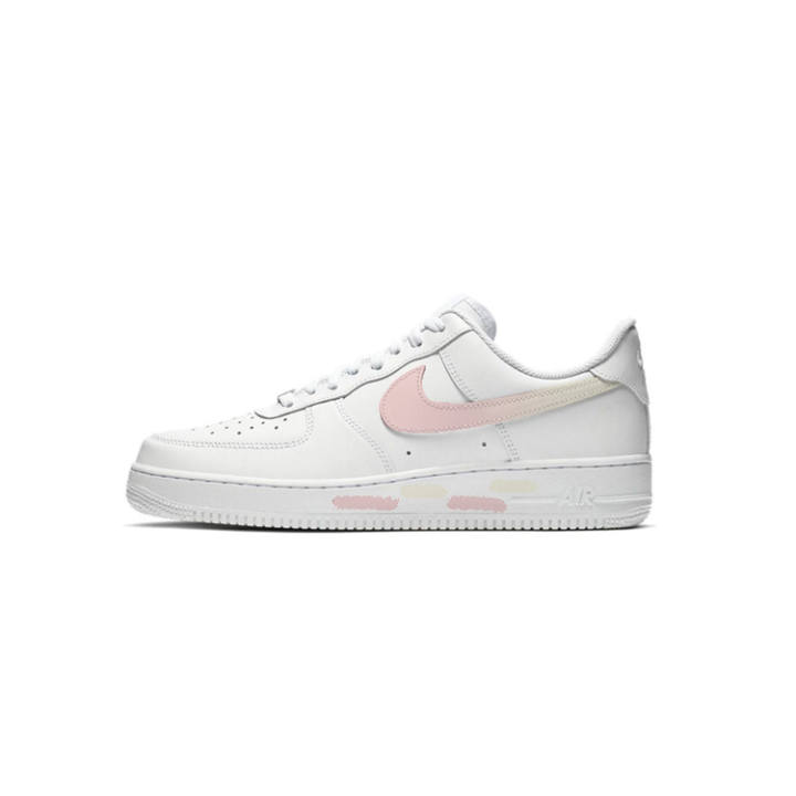 Nike Nike Air Force 1 'Triple White' Strawberry Pudding Low top Skateboard Shoes Women's White Pink Yellow