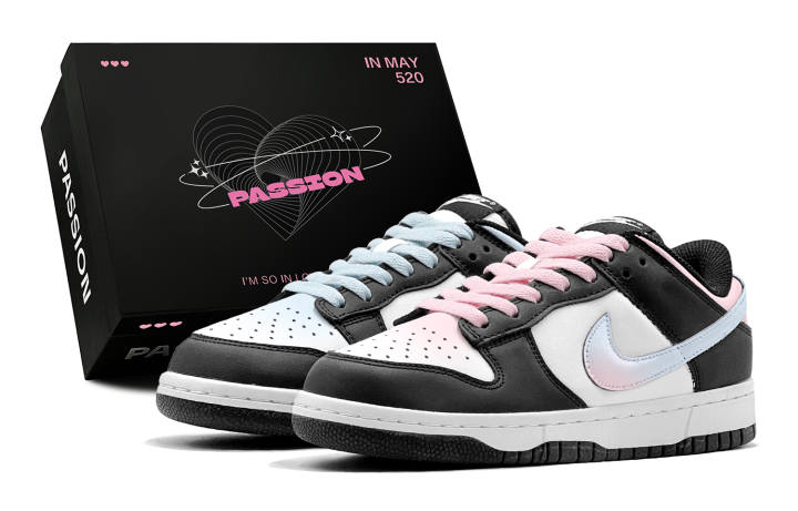 Nike Nike Dunk Low top Skateboard Shoes Men's Blue Pink