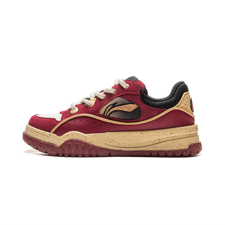 Li-Ning Li Ning Buu Coverage Slip Resistant Cushioning Abrasion Resistant Lightweight Low top Skateboard Shoes Men's Saffron