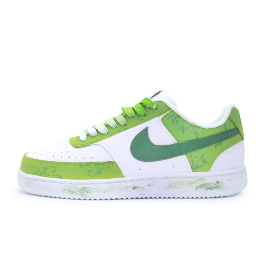 Nike Nike Court Vision 1 Slip Resistant, Lightweight, And Breathable Low top Skateboard Shoes Men's White Green