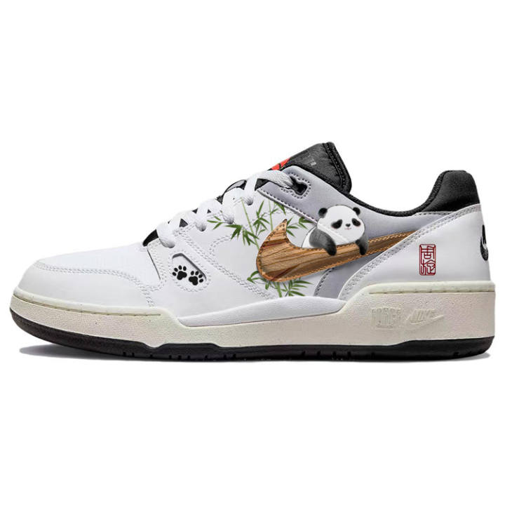Nike Nike Full Force Slip Resistant, Abrasion Resistant, Lightweight Low top Skateboard Shoes Men's White Gray