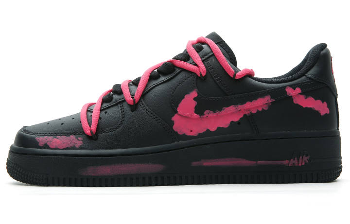 Nike Nike Air Force 1 Thermal Coverage Low top Skateboard Shoes Unisex Black Pink