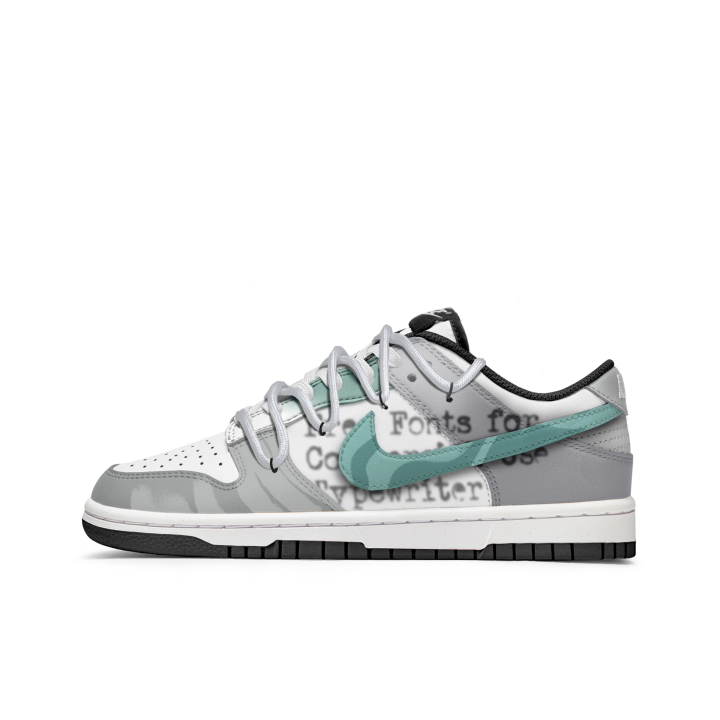 Nike Nike Dunk Slip Resistant Abrasion Resistant Low top Skateboard Shoes Unisex Gray Blue
