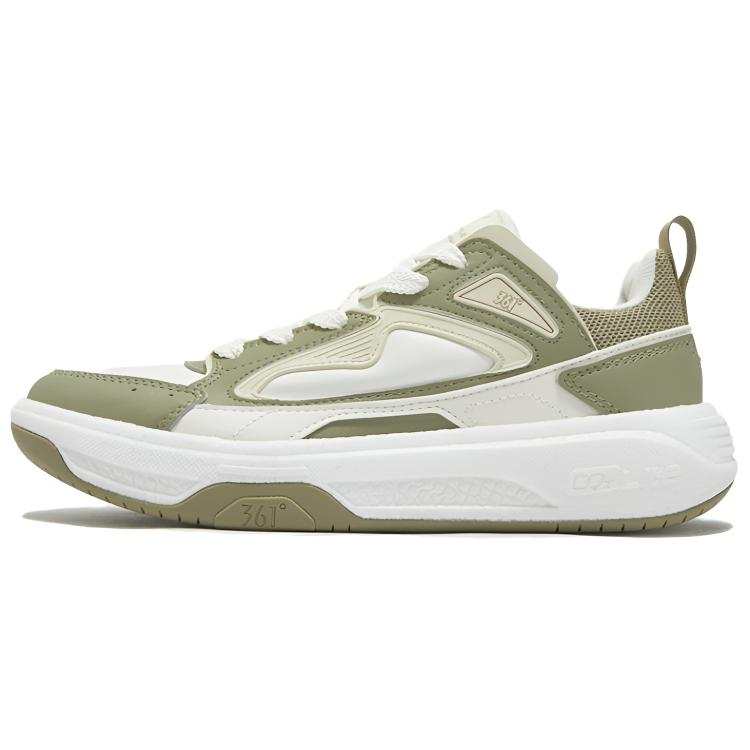 361° Slip Resistant Abrasion Resistant Mid top Skateboard Shoes Women's White Green