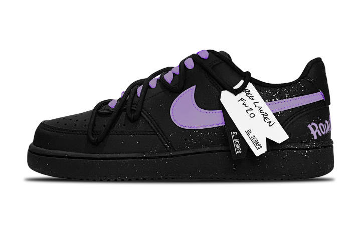 Nike Nike Court Vision Low Quick Dry Quick Dry Low top Skateboard Shoes Unisex Black Purple