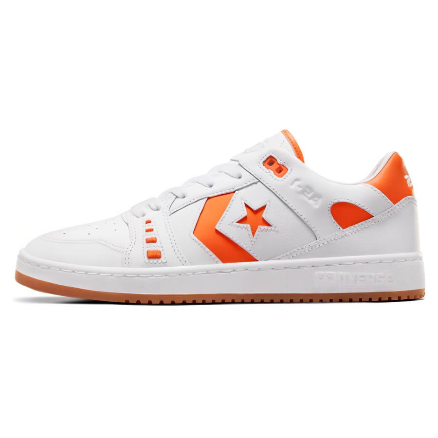 Converse As 1 Pro Cushioning Abrasion Resistant Low top Skateboard Shoes Unisex White Orange