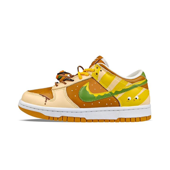 Nike Nike Dunk Abrasion Resistant Abrasion Resistant Low top Skateboard Shoes Men's Orange Yellow