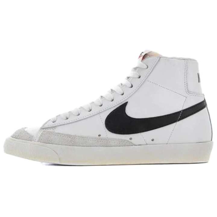 Nike Nike Blazer Mid 77 Abrasion Resistant Mid top Skateboard Shoes Men's White Black