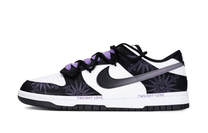 Nike Nike Dunk Purple Black Gothic Low top Skateboard Shoes Unisex Black White Purple