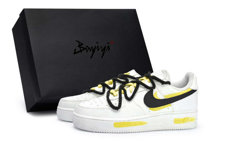 Nike Nike Air Force 1 811 Manufacturing, Rolling Sky Yellow, Special Shoe Box Low top Skateboard Shoes Unisex