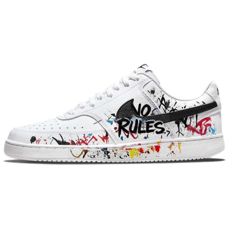 Nike Nike Court Vision 1 Boundless Rebellion Abrasion Resistant Low top Skateboard Shoes Men's Black White
