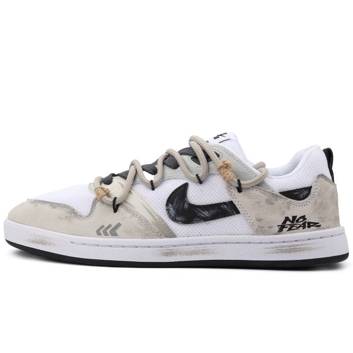 Nike Nike SB Alleyoop Ash Domain Entropy Ash Abrasion Resistant Low top Skateboard Shoes Men's Beige Gray