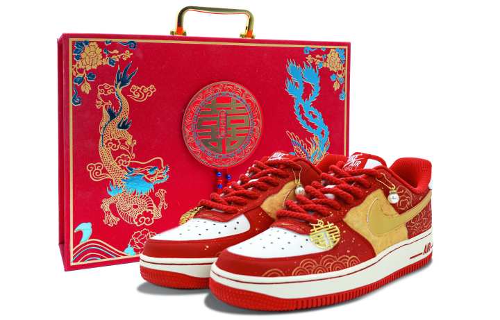 Nike Nike Air Force 1 Slip Resistant Balance Low top Skateboard Shoes Unisex Red White