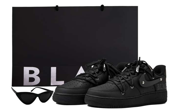 Nike Nike Air Force 1 Low top Skateboard Shoes Unisex Pure Black