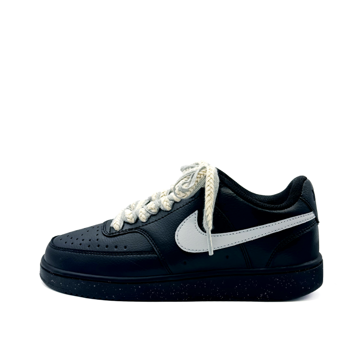 Nike Nike Court Vision Low Abrasion Resistant Abrasion Resistant Low top Skateboard Shoes Unisex Black