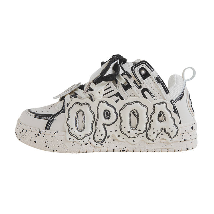 OPOA 30% Sugar Content 3rd Sweets Series Slip Resistant Abrasion Resistant Low top Skateboard Shoes Unisex Black White