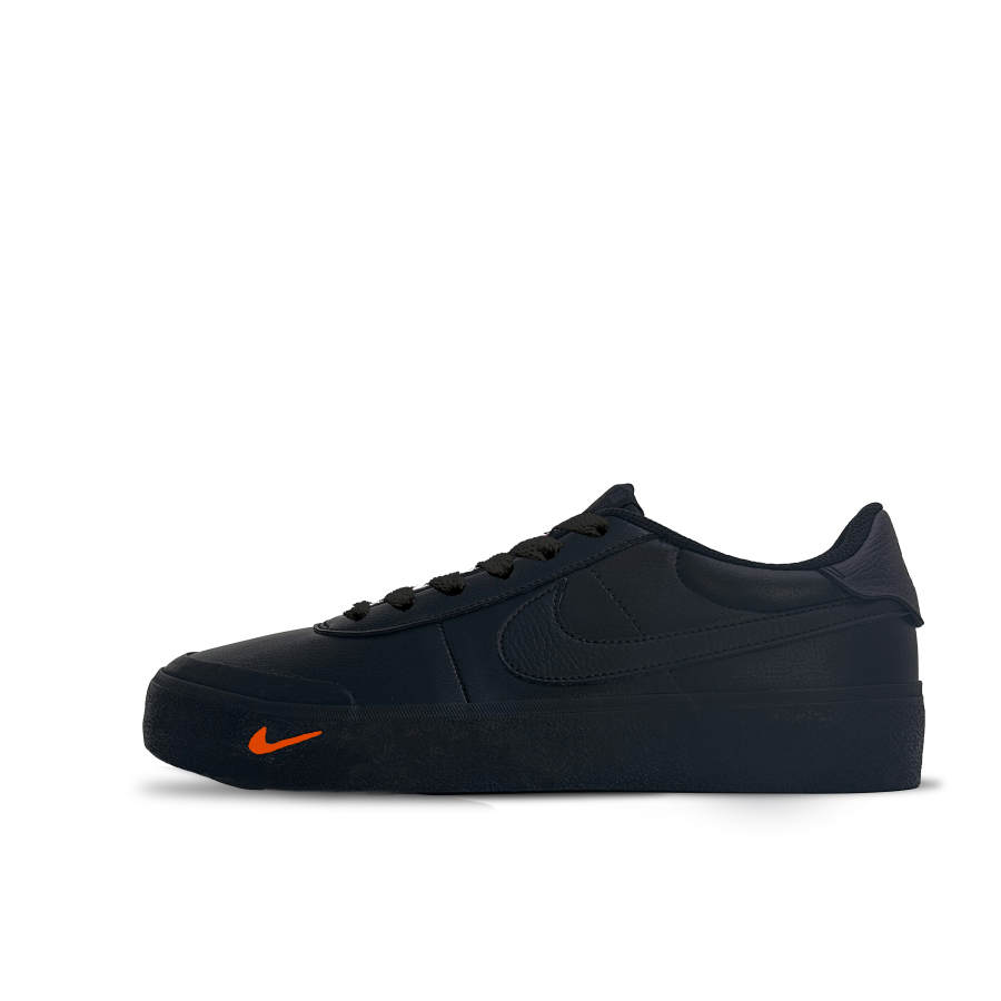 Nike Nike Court Shot Cloud Pear Slip Resistant Slip Resistant Low top Skateboard Shoes Men's Black Orange