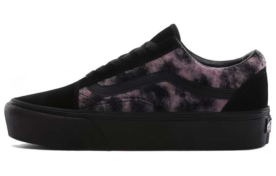 Vans Vans Mix Leopard Old Skool Platform Black/Purple Pink Women's