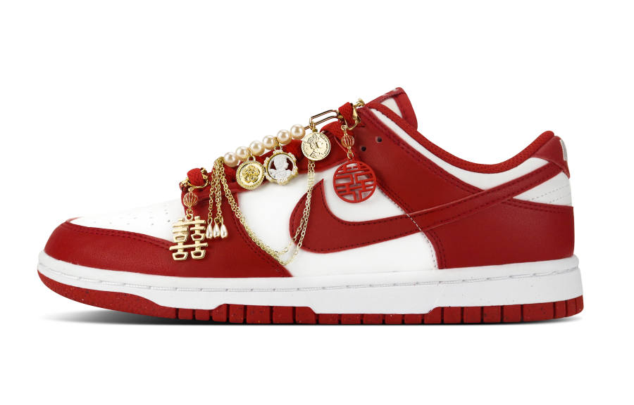 Nike Nike Dunk Abrasion Resistant Lightweight Wear resistant And Lightweight Low top Skateboard Shoes Unisex Red