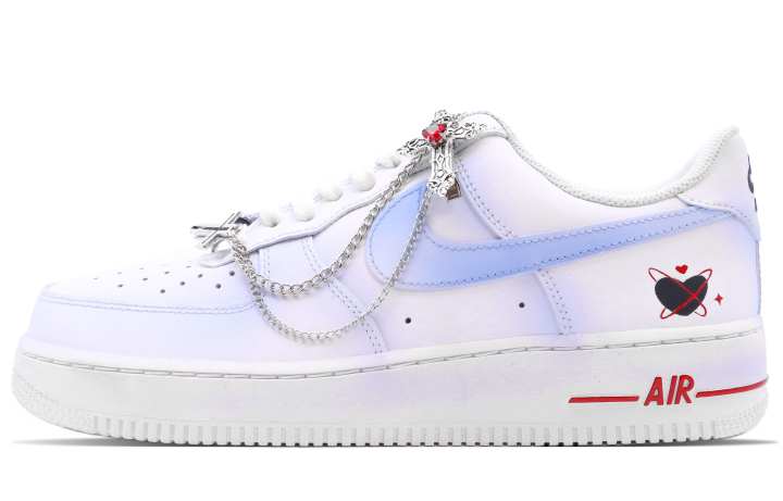 Nike Nike Air Force 1 Coverage Slip Resistant Coverage Slip Resistant Low top Skateboard Shoes Women's Blue White