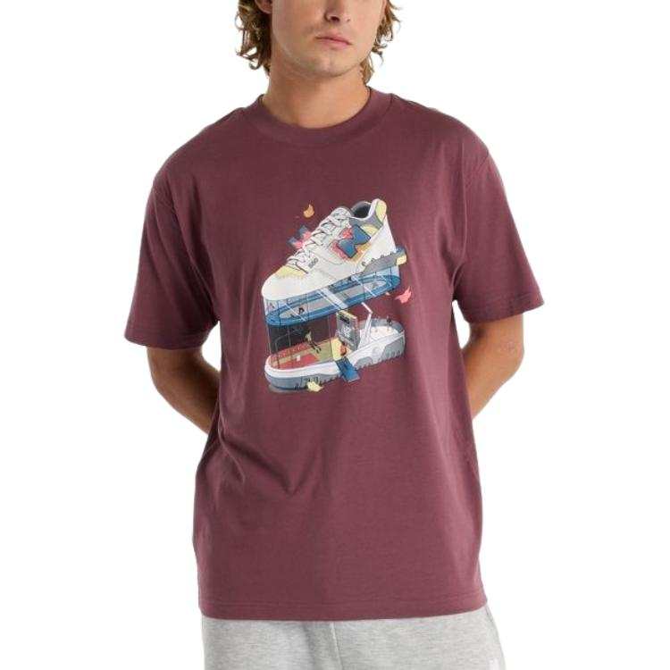 New Balance New Balance T Shirts Men's Faded Peach Color Crew Neck