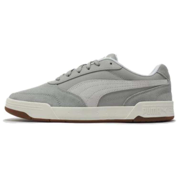 PUMA C Skate Breathable Abrasion Resistant Cushioning Low top Skateboard Shoes Men's Gray White