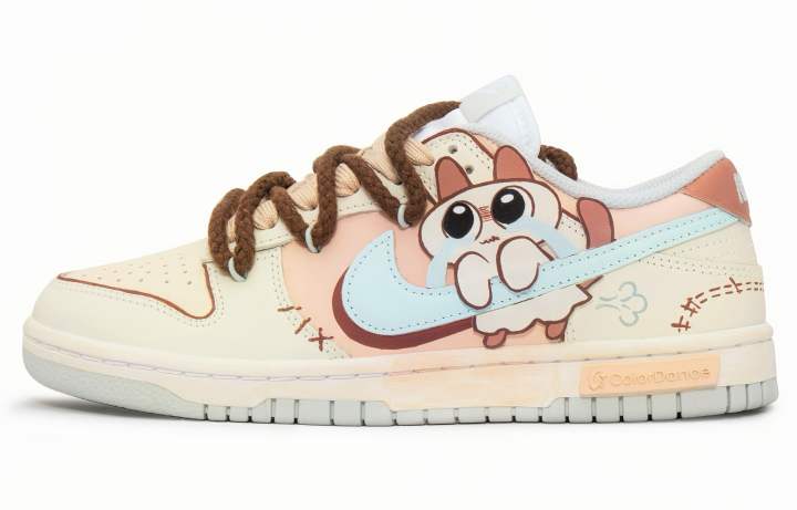 Nike Nike Dunk 806 Planet, Bean Mash Mochi Low top Skateboard Shoes Women's Beige Pink