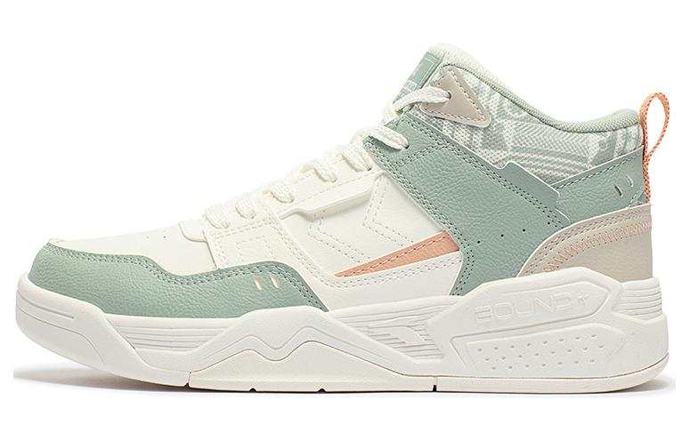 361° Cushioning, Wear Resistant Mid top Skateboard Shoes Women's Green White