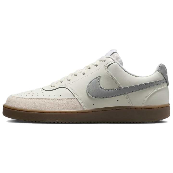 Nike Nike Court Vision Breathable Low top Skateboard Shoes Men's White Gray