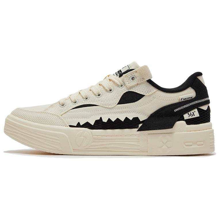 361° Wear resistant And Lightweight Low top Skateboard Shoes Men's White Black