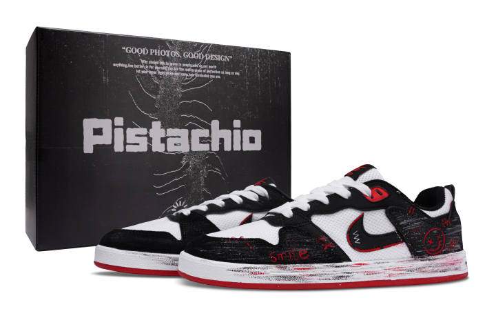 Nike Nike SB Alleyoop Skateboard Shoes Unisex Low Top White Black Red Graffiti Color Block