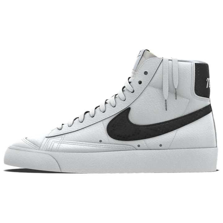 Nike Nike Blazer Slip Resistant Abrasion Resistant High top Skateboard Shoes Unisex White Black
