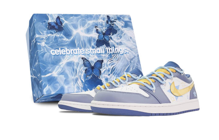 Jordan Jordan Air Jordan 1 Low top Skateboard Shoes Men's Blue White