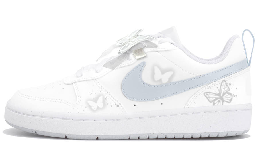 Nike Nike Court Borough 2 Low top Skateboard Shoes GS White Gray Blue
