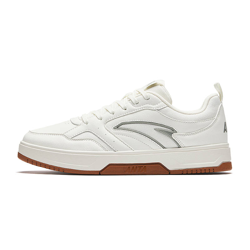 Anta Classic Lightweight, White Sneakers Slip Resistant, Abrasion Resistant, Lightweight, Height Increasing Low top
