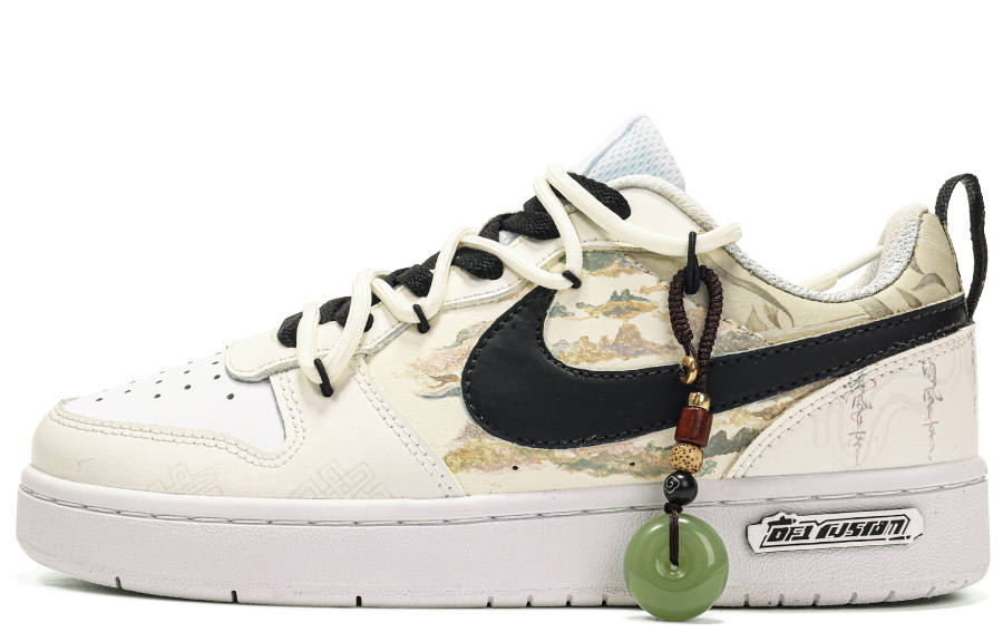 Nike Nike Court Borough Freedom Panda, Eastern Ambiance Slip Resistant Low top Skateboard Shoes GS Beige