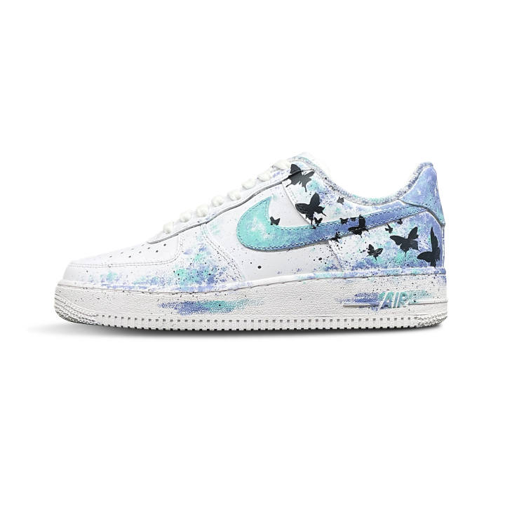 Nike Nike Air Force 1 Cushioning, Wear Resistant Low top Skateboard Shoes Unisex Blue