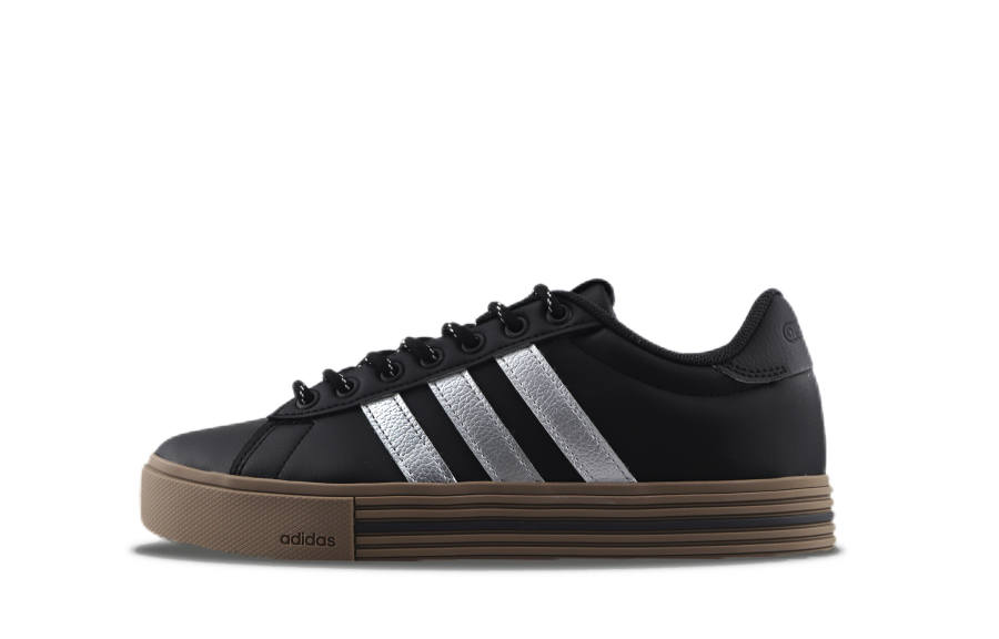 Adidas Adidas Daily 4.0 Slip Resistant Abrasion Resistant Low top Skateboard Shoes Unisex Black Silver