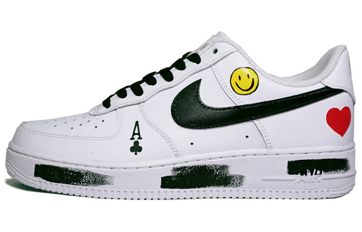 Nike Nike Air Force 1 07 Synthetic Leather Slip Resistant Abrasion Resistant Low top Skateboard Shoes Men's Black White