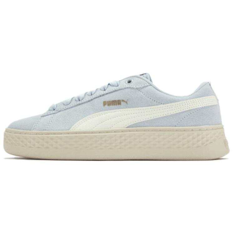 PUMA Smash Platform Breathable Low top Skateboard Shoes Women's Blue White