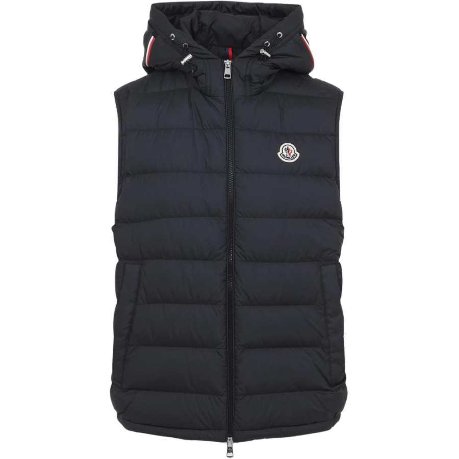 Moncler Logo Patch Zip-Up Hooded Gilet