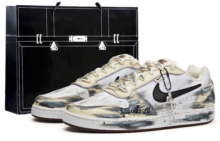 Nike Nike EBERNON Skateboard Shoes Unisex Low Top Beige