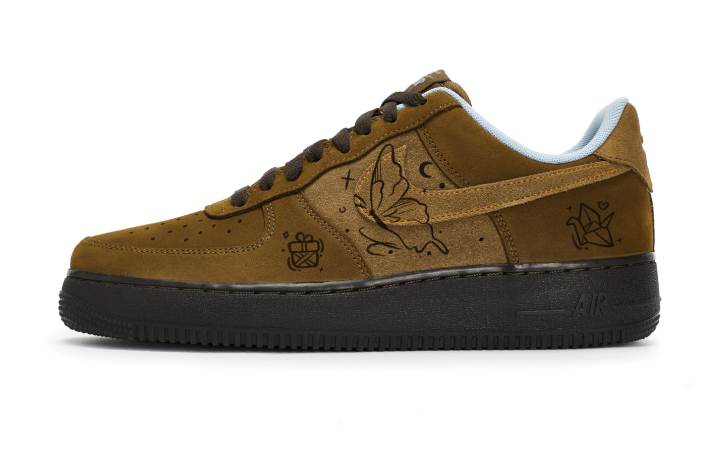 Nike Nike Air Force 1 Skateboard Shoes Unisex Low Top Umber