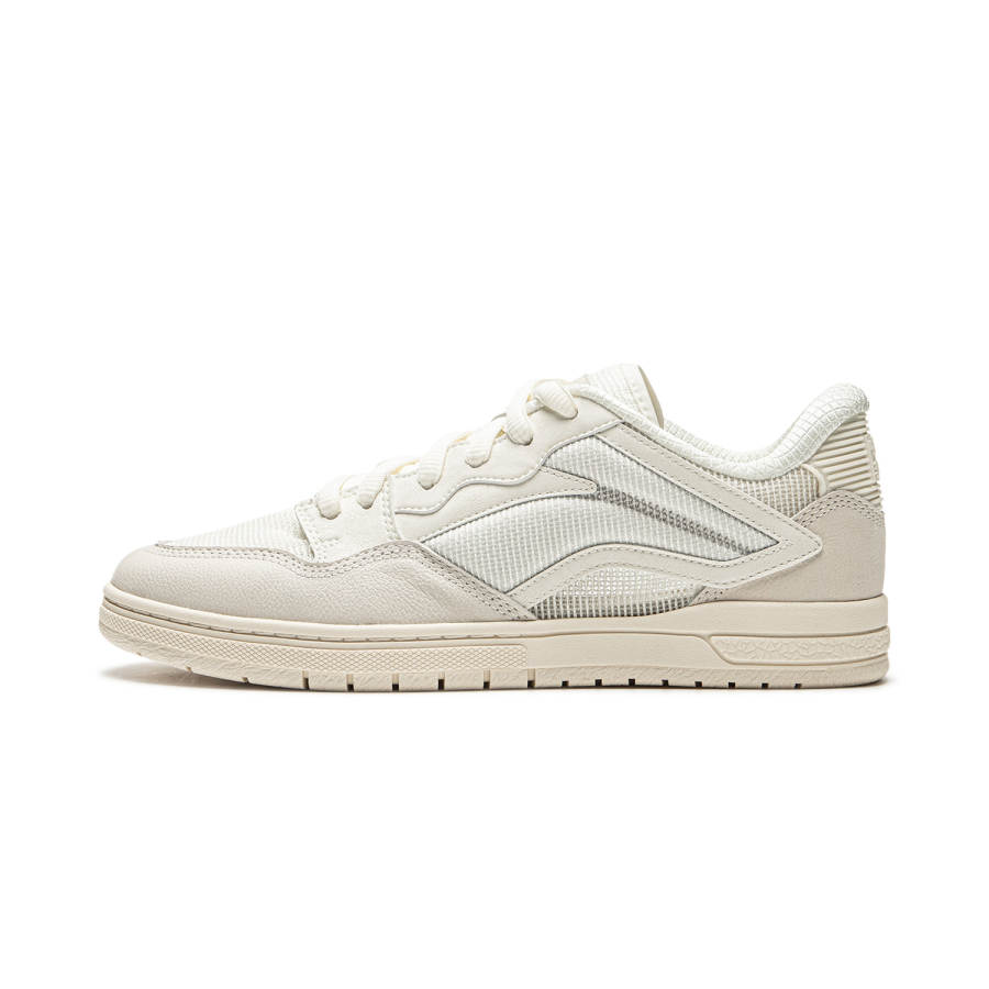Li-Ning Li Ning Cushioning Abrasion Resistant Cushioning, Wear Resistant Low top Skateboard Shoes Men's Ecru